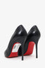 Christian Louboutin Black Leather Pointed Heels Size 37