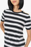 Balmain Black/White Striped Knit T-Shirt Size S