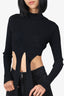 Dion Lee Black Cropped Ribbed Turtleneck Sweater Size 4