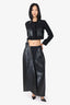Junya Watanabe Black Leather Long Skirt Size M