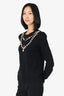 Gucci Black Wool Pearl Neck Sweater Size M