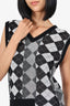 MM6 Maison Margiela Black/White Argyle Sweater Vest Size XL