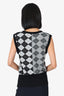 MM6 Maison Margiela Black/White Argyle Sweater Vest Size XL