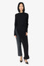 Rick Owens Black Wool High Slit Long Top FW23 Size M