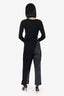 Rick Owens Black Wool High Slit Long Top FW23 Size M