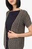 Brunello Cucinelli Grey Short Sleeve Cardigan Size S