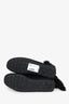 Yves Saint Laurent Black Suede Rabbit Fur Moccasin Boots Size 37