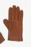 Hermès Brown Lambskin Bastille Gloves Size 7