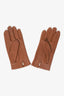 Hermès Brown Lambskin Bastille Gloves Size 7