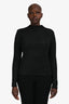 Frame Black Metallic Turtle Neck Top Size M