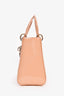 Christian Dior 2012 Nude Patent Cannage Leather Medium 'Lady Dior' w/ Strap