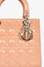 Christian Dior 2012 Nude Patent Cannage Leather Medium 'Lady Dior' w/ Strap
