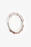 Fendi Silver Toned Red/Pink Crystal Bracelet