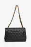 Pre-Loved Chanel™ 2021 Black Caviar Leather Jumbo Double Flap Bag GHW