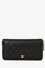 Pre-Loved Chanel™ 2014/15 Black Caviar Zip Around Long Wallet
