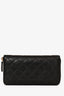 Pre-Loved Chanel™ 2014/15 Black Caviar Zip Around Long Wallet