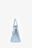 Prada Light Blue Saffiano Double Zip Medium Galleria Tote