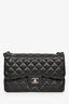 Pre-Loved Chanel™ 2016/17 Black Caviar Jumbo Double Flap