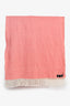 Lanvin White/Pink Alpaca Wool Scarf
