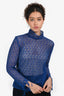 Saloni Blue Lasercut Top Size 6