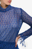Saloni Blue Lasercut Top Size 6