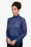 Saloni Blue Lasercut Top Size 6