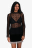 Beaufille Black Mesh Top Size 6