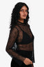Beaufille Black Mesh Top Size 6