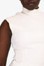 Lanvin White Sleeveless Neoprene Top Size 42