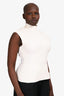 Lanvin White Sleeveless Neoprene Top Size 42