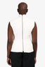 Lanvin White Sleeveless Neoprene Top Size 42