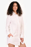 RTA White Cotton Button Down Shirt Dress Size S