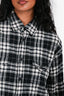 Saint Laurent Black/White Plaid Button Down Shirt Size S