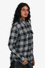 Saint Laurent Black/White Plaid Button Down Shirt Size S