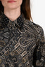 Etro Grey/Green Printed Button Down Shirt Size 44