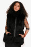 Isla Black Mink Fur Vest Size 38