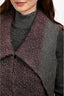 Vera Wang Grey Wool Purple Mohair Long Vest Size 4
