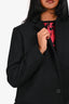 Maje Black Wool Velvet Collared Coat Size 38