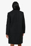 Maje Black Wool Velvet Collared Coat Size 38