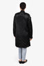 Victoria Victoria Beckham Black/Yellow Stripe Satin Zip Midi Jacket Size 10