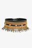 Versace Black/Gold Toned Metal Fringe Choker + Bracelet Set