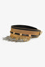 Versace Black/Gold Toned Metal Fringe Choker + Bracelet Set