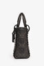 Christian Dior 2018 Black Embellished Cannage Mini Lady Dior Top Handle with Chain Strap