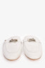 Hermès White Leather Kelly Mules Size 39