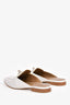 Hermès White Leather Kelly Mules Size 39