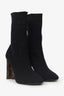Louis Vuitton Black Stretch Logo Silhouette Heeled Boots Size 37