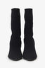 Louis Vuitton Black Stretch Logo Silhouette Heeled Boots Size 37