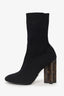 Louis Vuitton Black Stretch Logo Silhouette Heeled Boots Size 37
