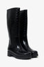 Louis Vuitton Black Rubber Monogram Rain Boots Size 36
