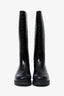 Louis Vuitton Black Rubber Monogram Rain Boots Size 36